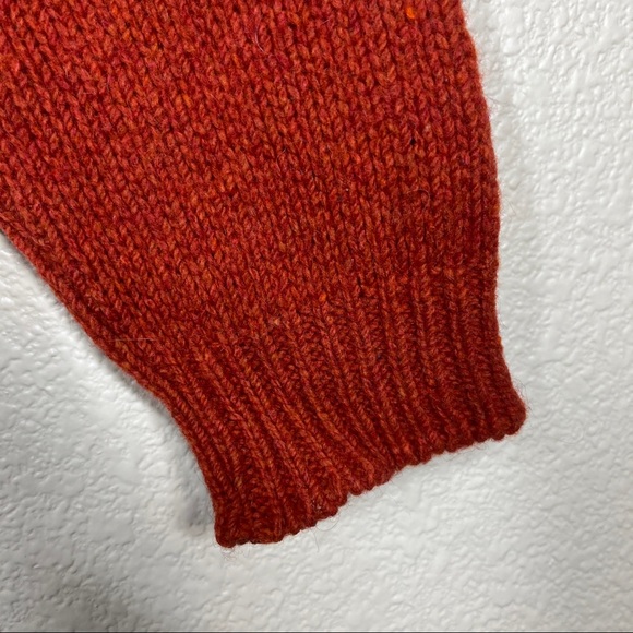 Vintage Arrow Cum Laude Sweater 1960’s Pullover 100% Wool Orange Men’s Medium - Picture 4 of 10